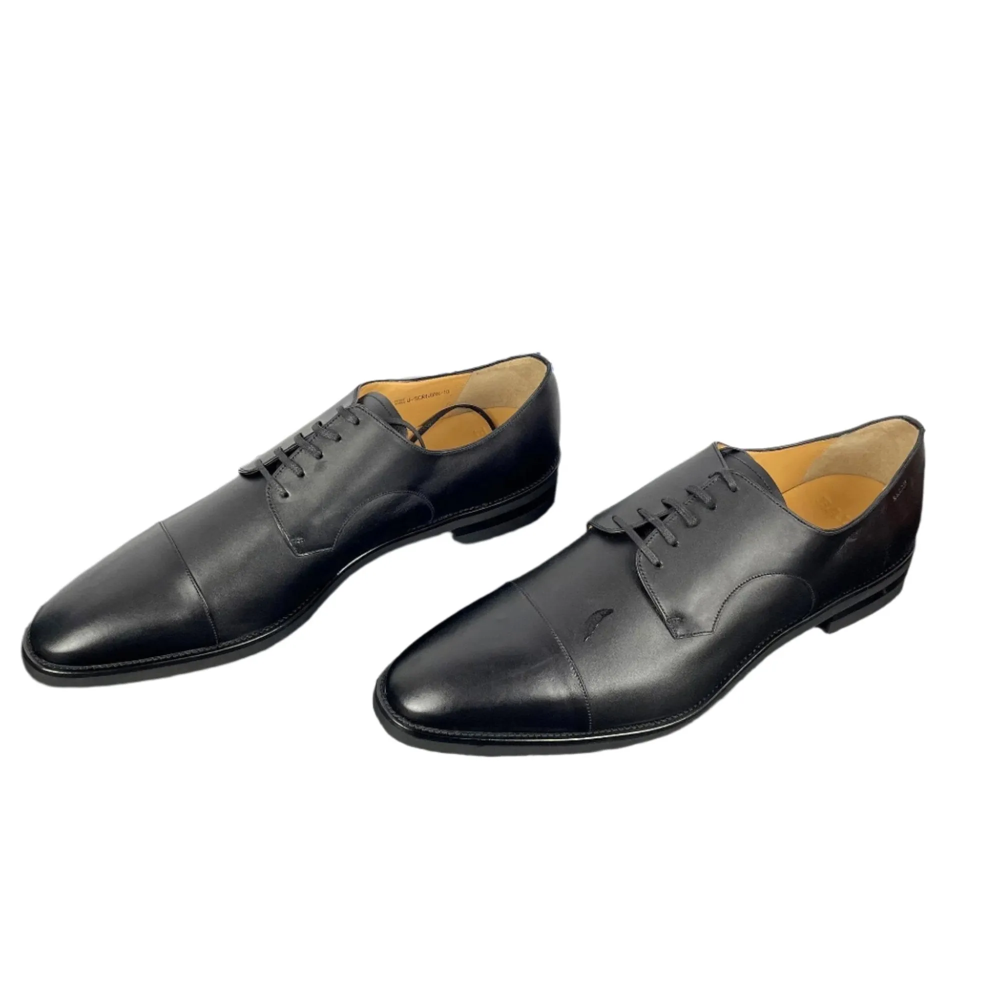 Bally Scrivian Black Leather Derby Shoes