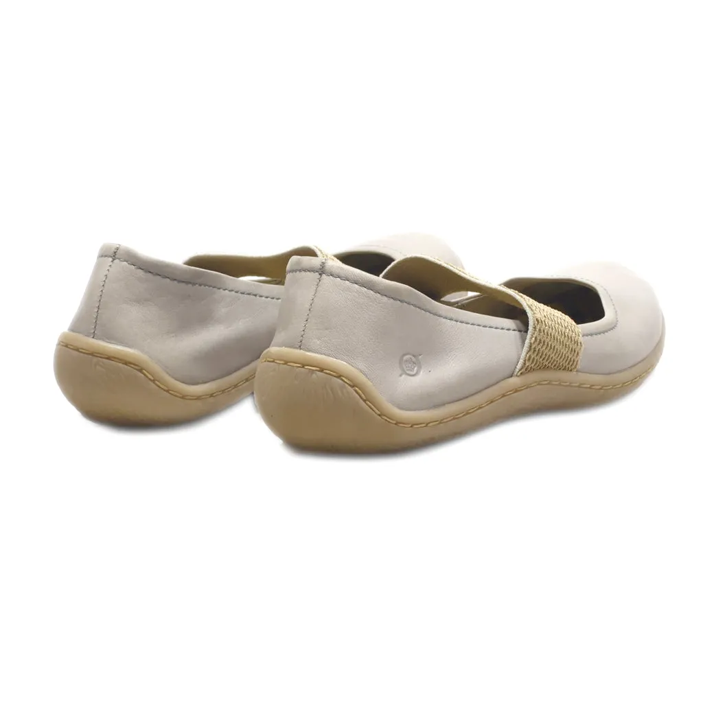 Born Ballerinas Leather Grey Colour For Women