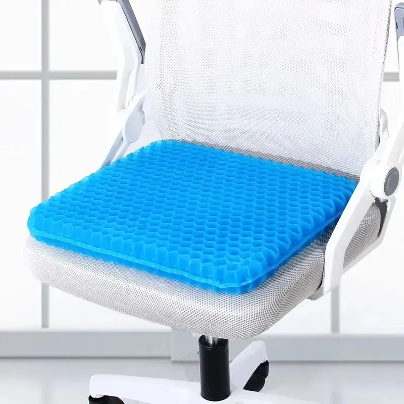 Breathable Gel Seat Cushion for Pressure Relief Home Office Collection
