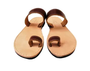 Brown stylish toe ring sandals