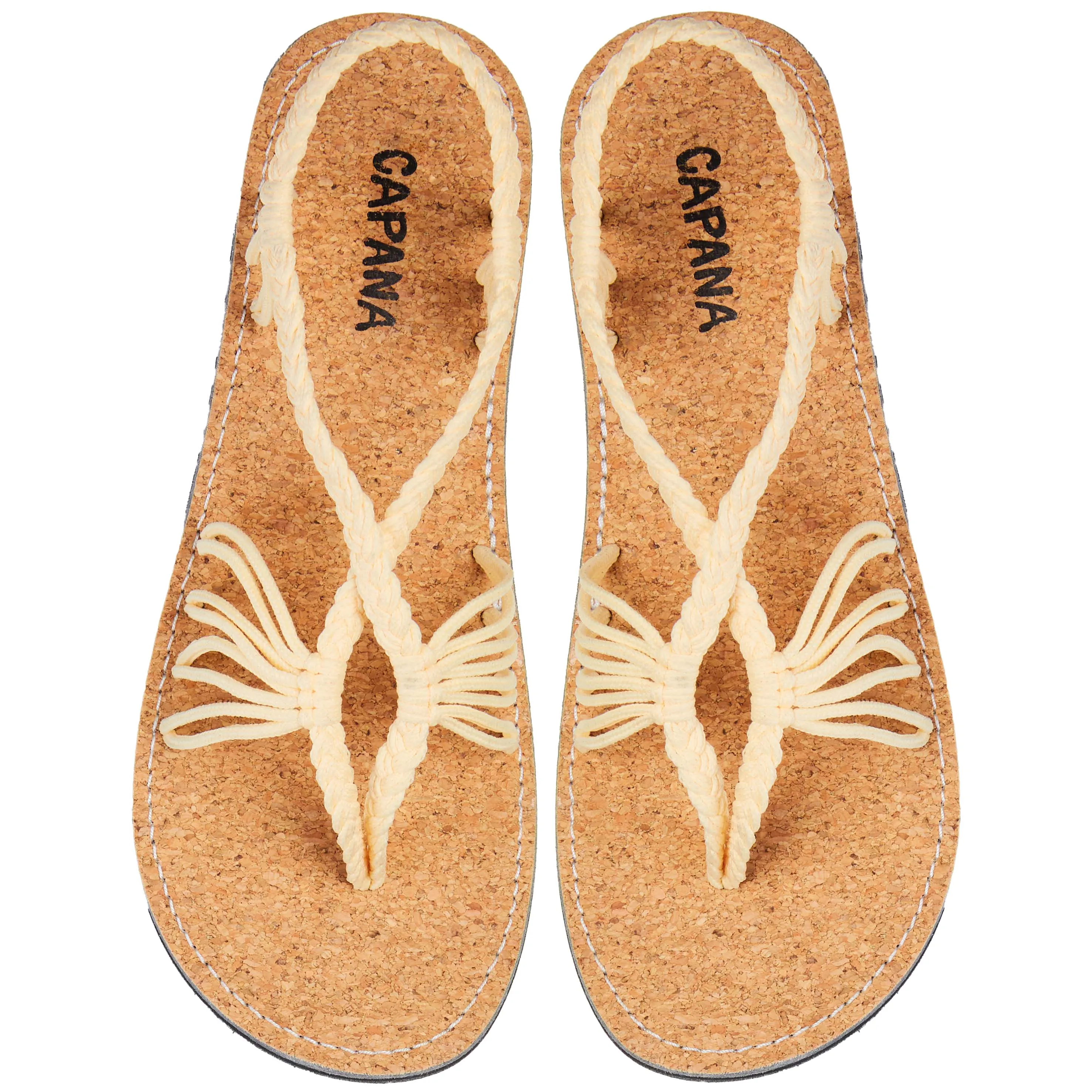 Cocoon- Cream Cork Rope Sandals