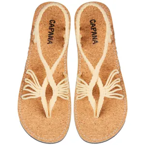 Cocoon- Cream Cork Rope Sandals