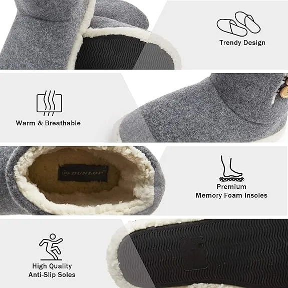 Dunlop Men's Slippers - Boot Slippers for Men