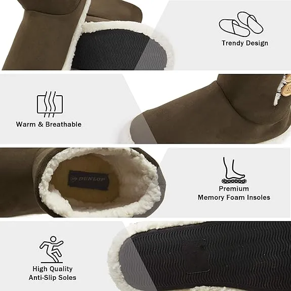 Dunlop Men's Slippers - Boot Slippers for Men