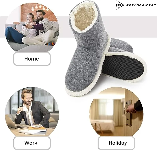 Dunlop Men's Slippers - Boot Slippers for Men