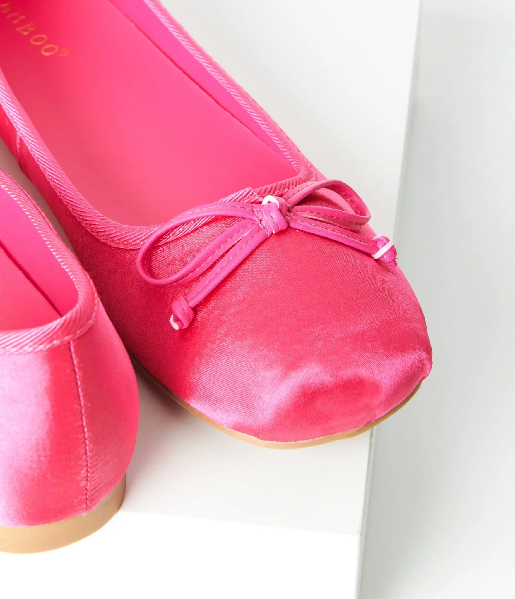 Hot Pink Bow Ballet Flats