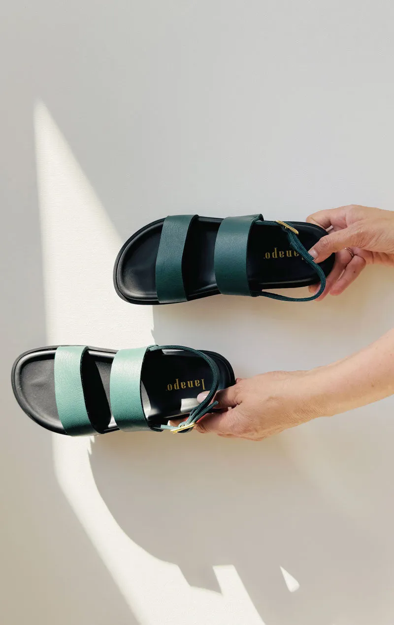Lanapo Green Leather Sandal