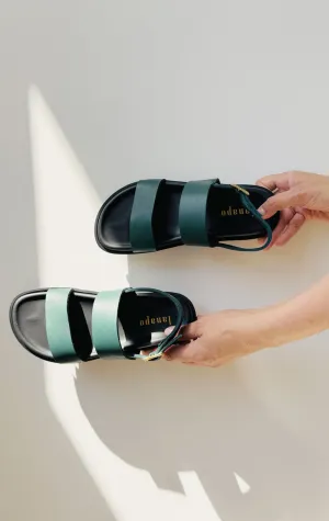 Lanapo Green Leather Sandal