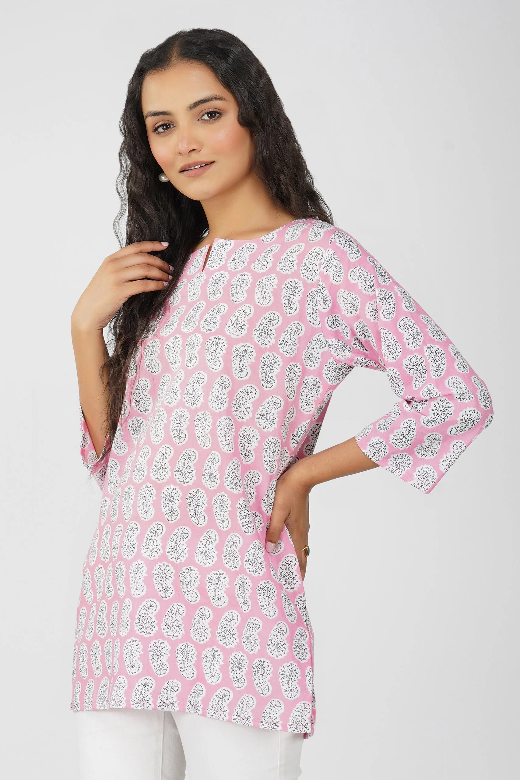 Light Pink Pure Cotton Top