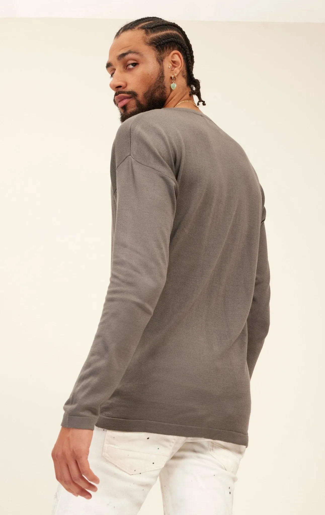 Lightweight Knit Shacket -  Anthracite
