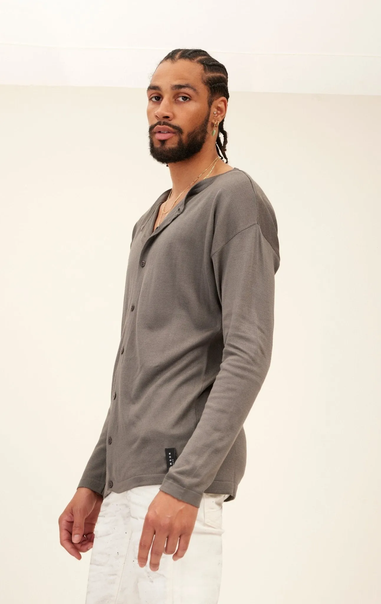 Lightweight Knit Shacket -  Anthracite