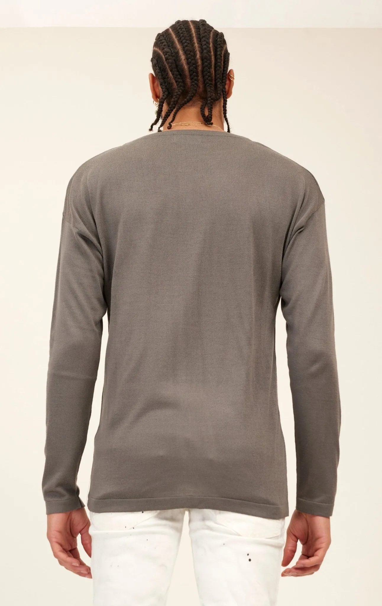 Lightweight Knit Shacket -  Anthracite