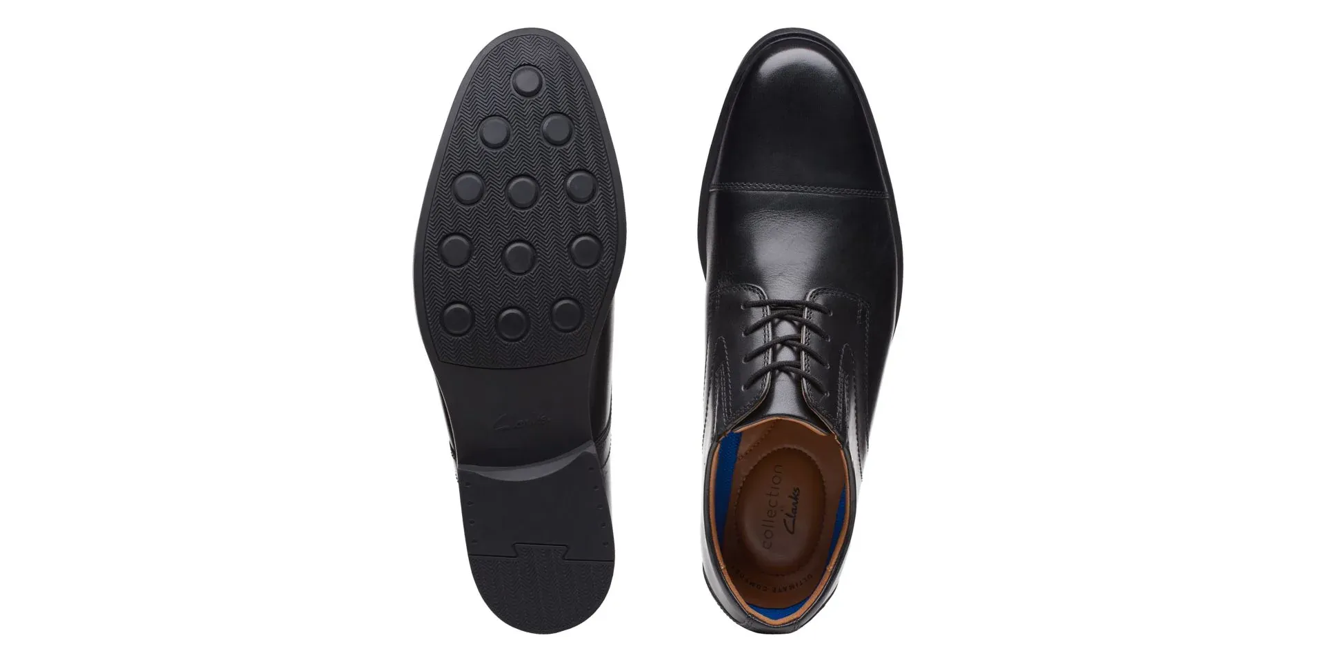 Men's  Clarks - 26152912 Whiddon Cap  Black Leather