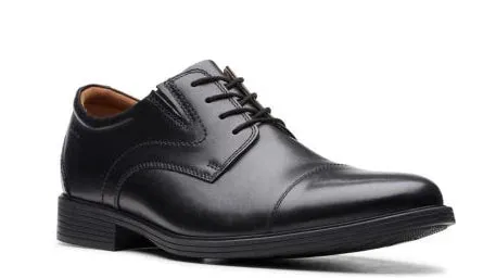 Men's  Clarks - 26152912 Whiddon Cap  Black Leather
