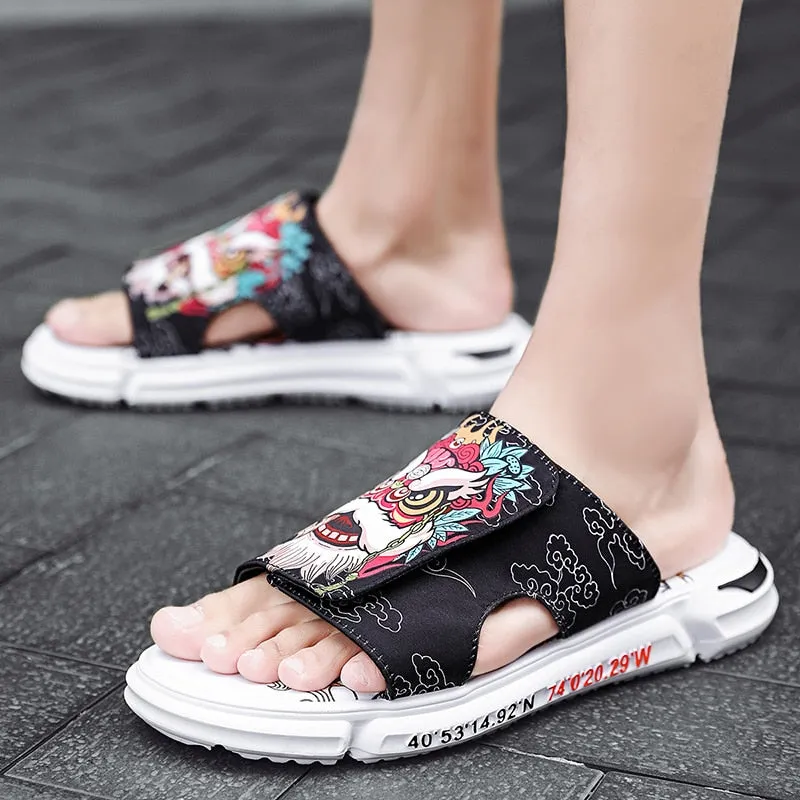 Men's Non-slip Embroidery Leisure Sandals
