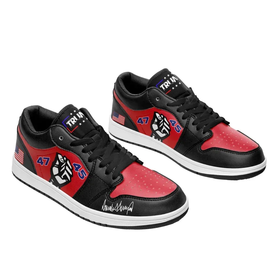 Personalized Trump Sneakers, Custom 45-47 Trump Shoes, Patriotic Shoes