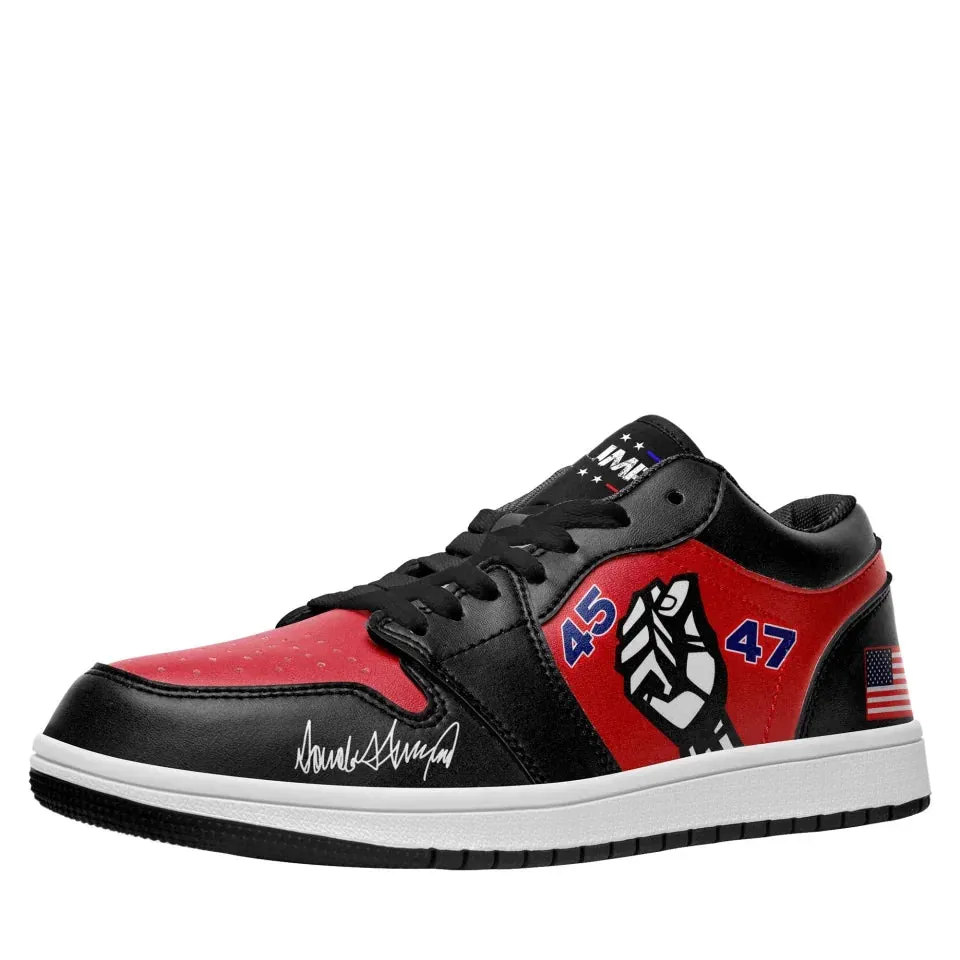 Personalized Trump Sneakers, Custom 45-47 Trump Shoes, Patriotic Shoes