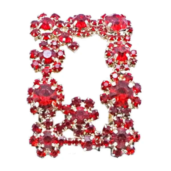 Rhinestone Crystal Diamond Square Shoe Buckle