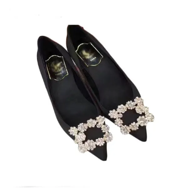 Rhinestone Crystal Diamond Square Shoe Buckle