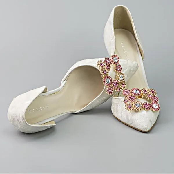 Rhinestone Crystal Diamond Square Shoe Buckle