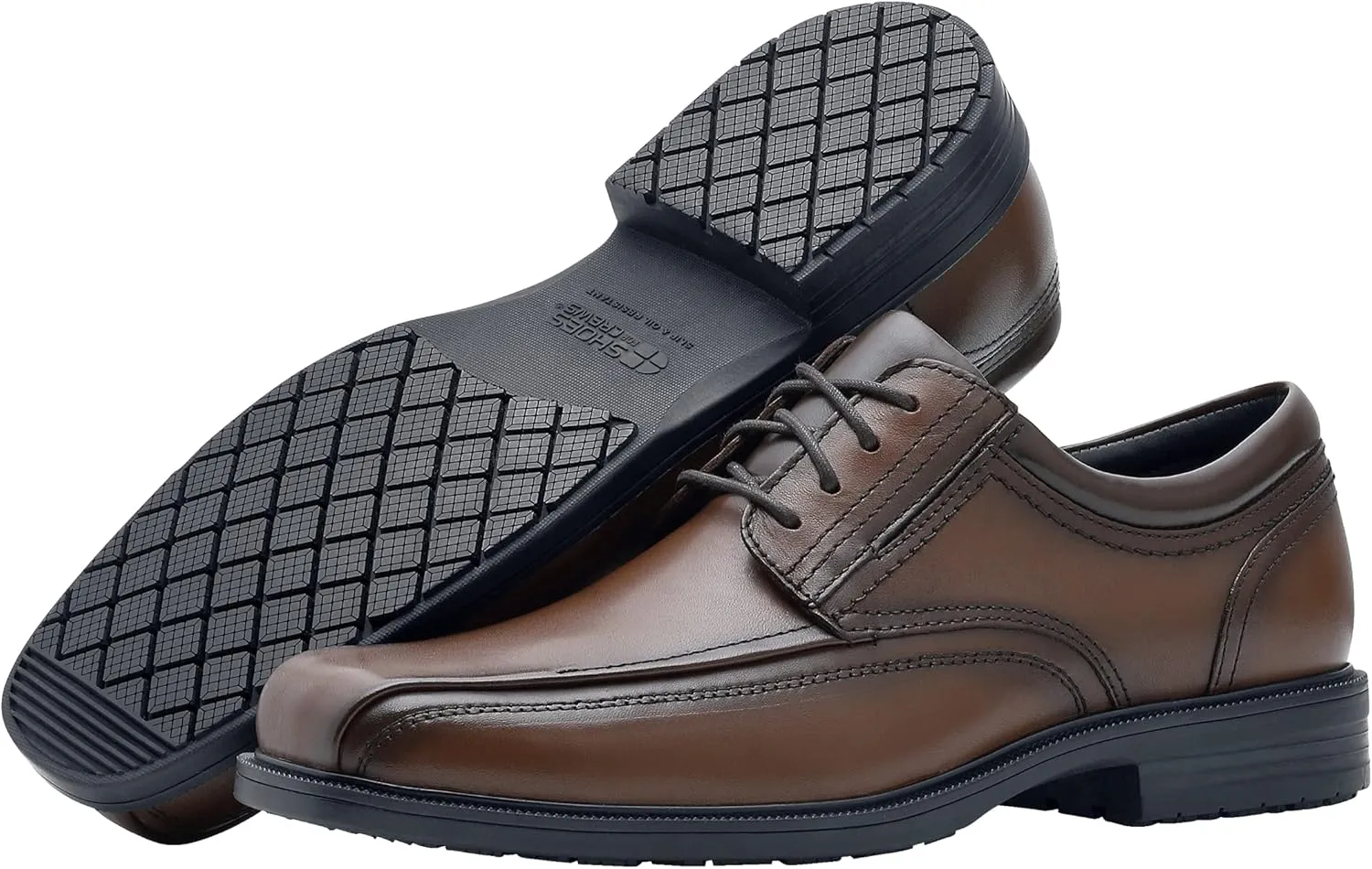 Shoes for Crews Dress Shoes for Men, Mens Oxfords, Zapatos De Vestir para Hombre, Slip Resistant, Safety, Brown or Black