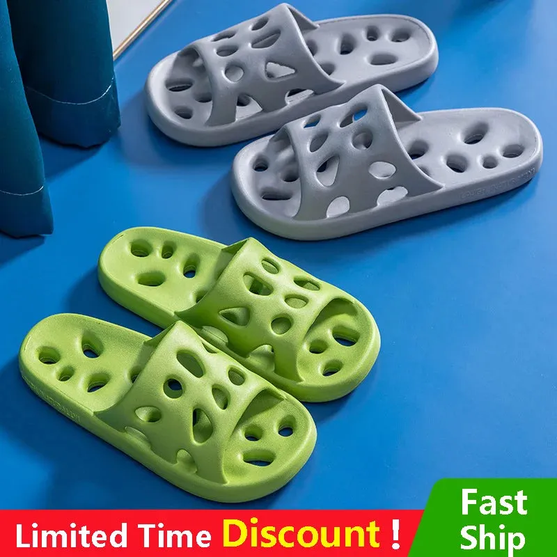 Summer Beach Flip Flops: Non-Slip Water Leaky Slippers
