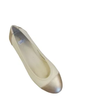 Tamaris Cream and Gold Ballerina Pump