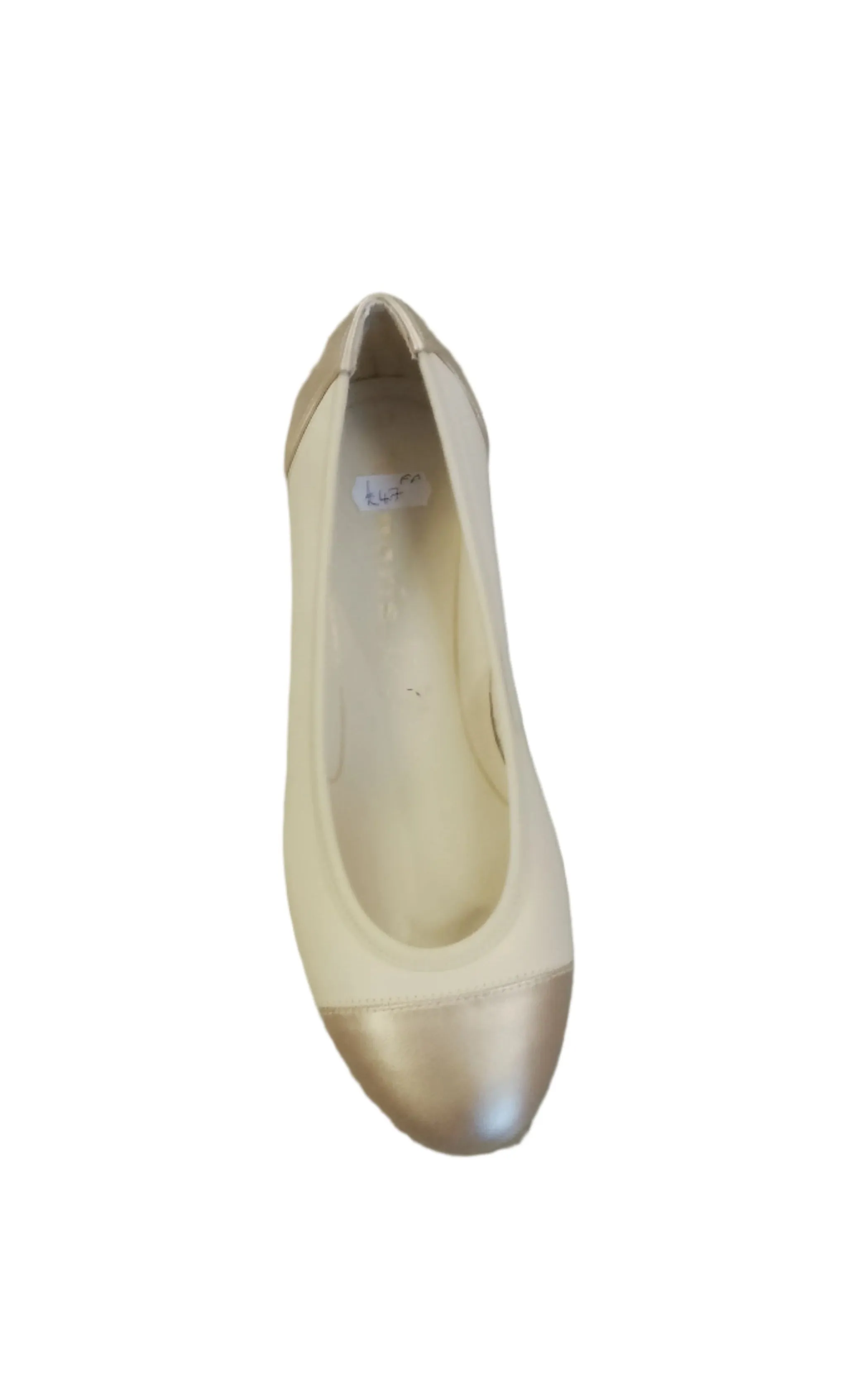 Tamaris Cream and Gold Ballerina Pump