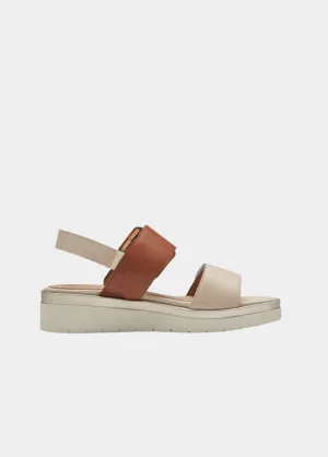 Tamaris Stylish Beige Combi Wedge Sandals