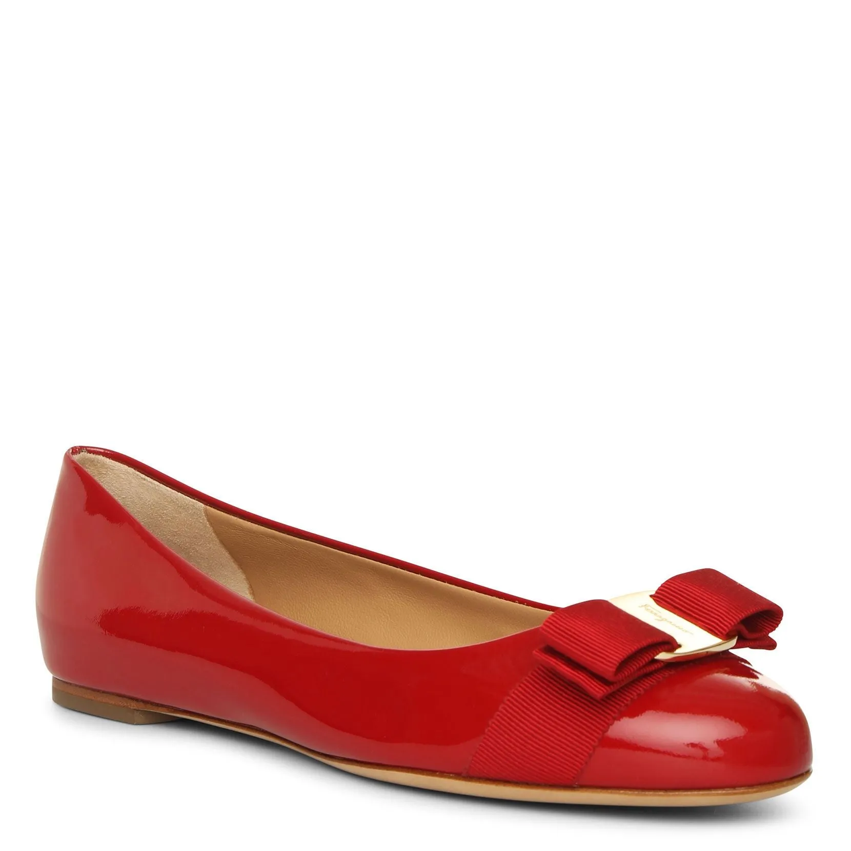 Varina bow patent ballet flats