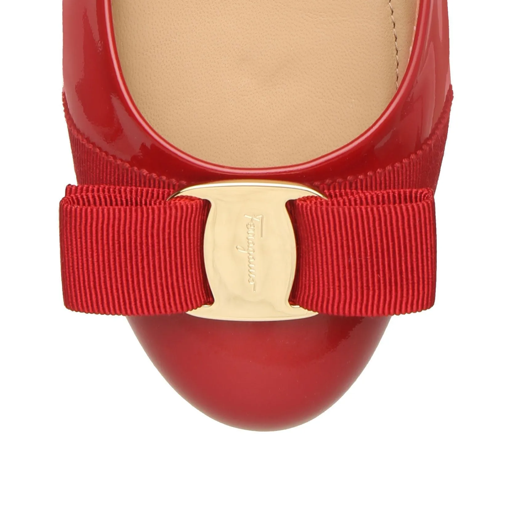 Varina bow patent ballet flats