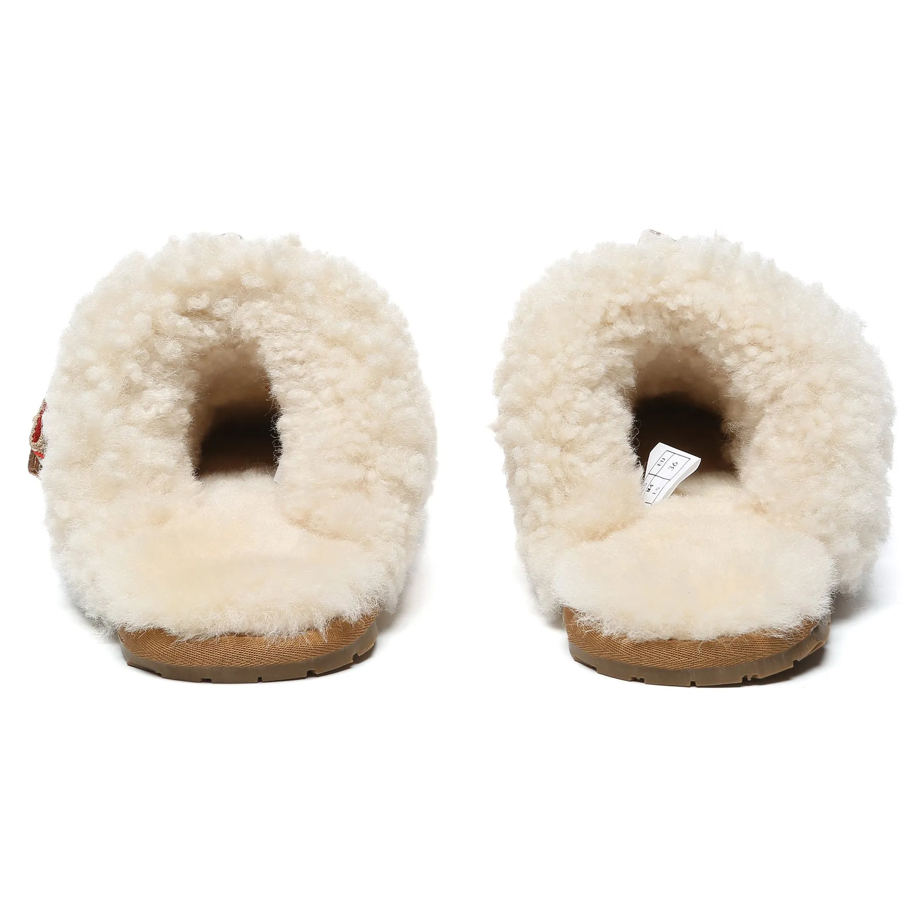 Wool Bow Stitch UGG Slippers